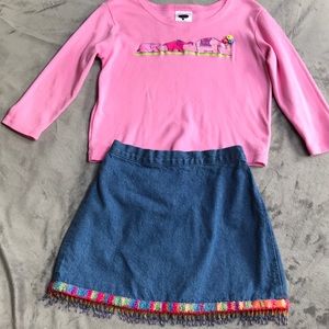 Mulberribush fringe skirt set